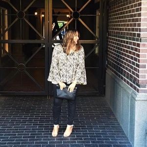 ANTHROPOLOGIE Hervine Bell Sleeve Top